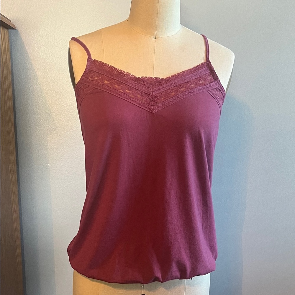American Eagle Outfitters purple Lace Trim Cami